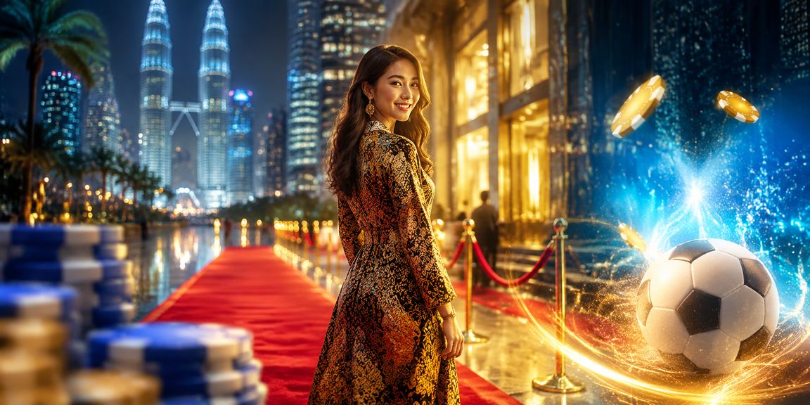 Passionate Kuala Lumpur football betting fans with a Malaysian batik background